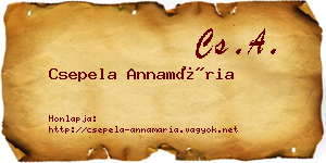 Csepela Annamária névjegykártya